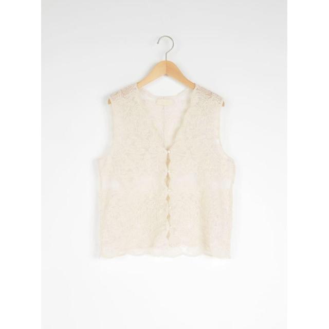 ヴァン（Vin）/コードレースメッシュジレ