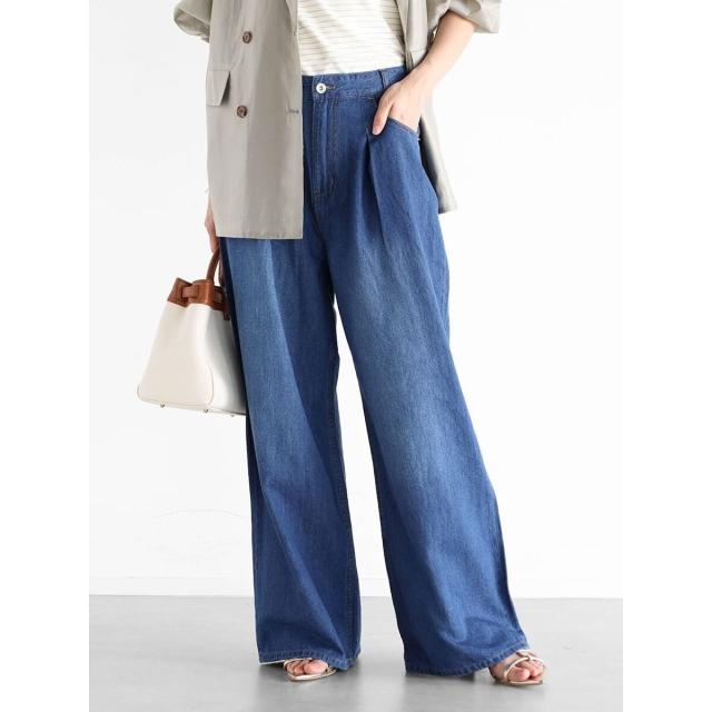 ヴァン（Vin）/リネンミックスルーズデニムパンツ