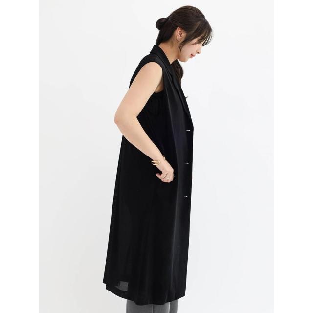 【イエナ】ラペルドショートジレ　ブラック新品 イエナ】ラペルドショートジレ ブラック新品 イエナ IENA ラペル