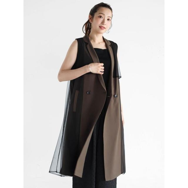 Max Mara 【 Water-Repellent Midi Gilet Women Blu 】 ジレ