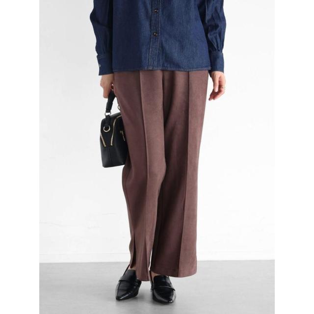 ヴァン（Vin）/フェイクスウェードピンタックストレートパンツ