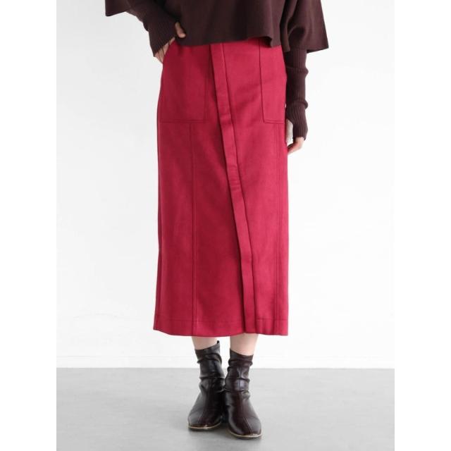 ヴァン（Vin）/フェイクスウェードラップライクデザインスカート