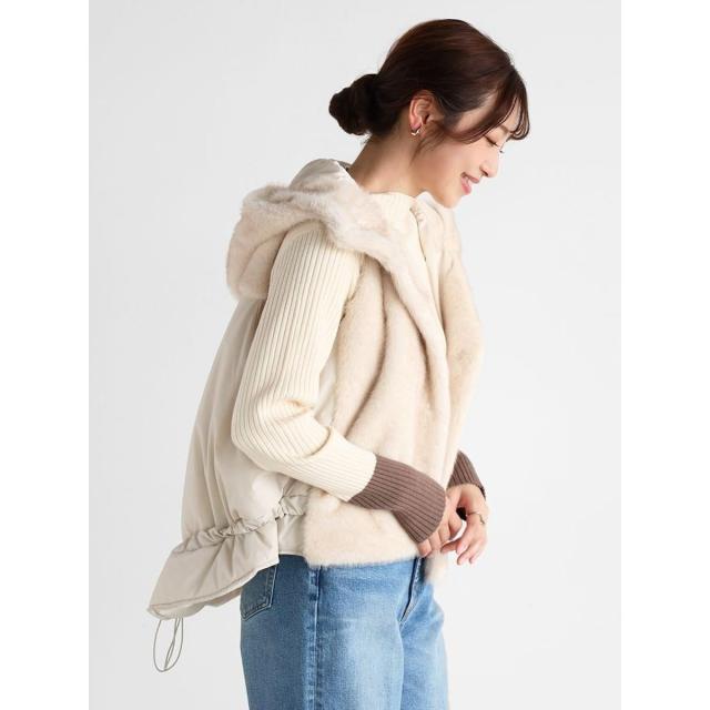 ヴァン（Vin）/ナイロンドッキングフードファーベスト