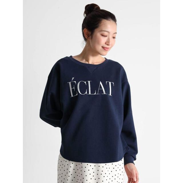 【NEW】ヴァン（Vin）/刺繍ロゴラウンドカットトレーナー