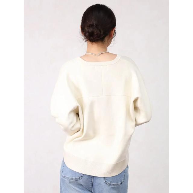 ヴァン（Vin）/裏配色ジップスウェットライクニット_9