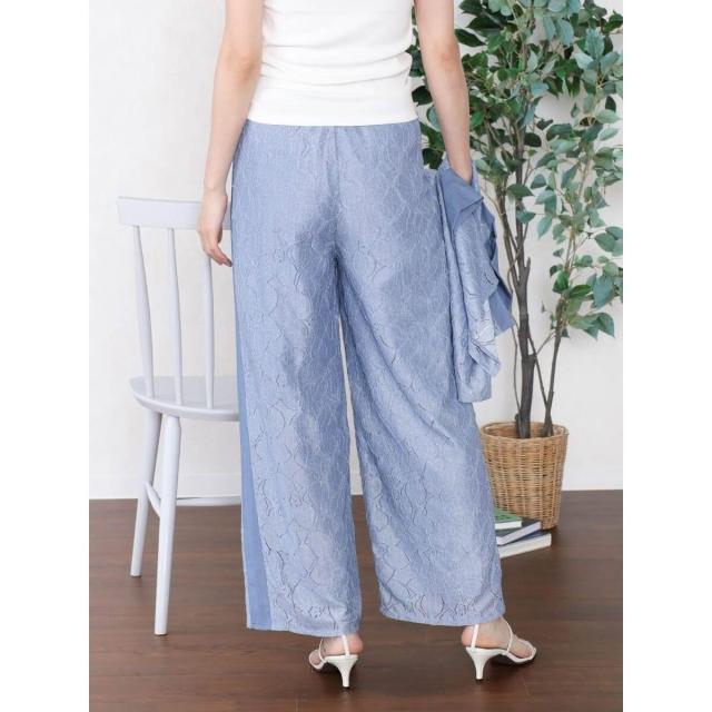 ヴァン（Vin）/【セットアップ可能】シアーストレッチレースパンツ