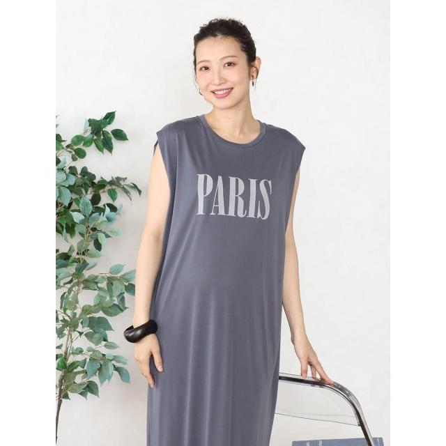 【NEW】ヴァン（Vin）/PARISフロッキーロゴドレープワンピース_15