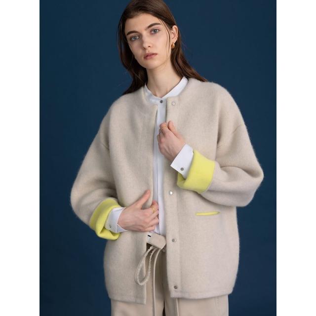 アーガ（Aga）/バイカラーラクーンニットカーディガンの通販は 17,080円