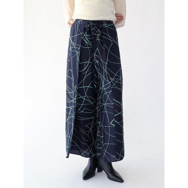 アーガ（Aga）/幾何柄プリントラップパンツ