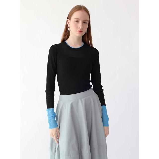 アーガ（Aga）/配色リブニット