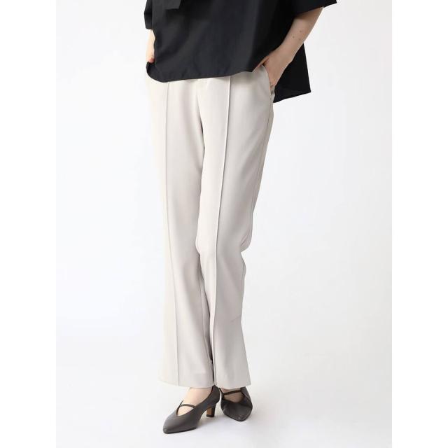 ア ガ Aga ジョ ゼットセンタ プレスパンツ 黒ミックス ヤマダヤ