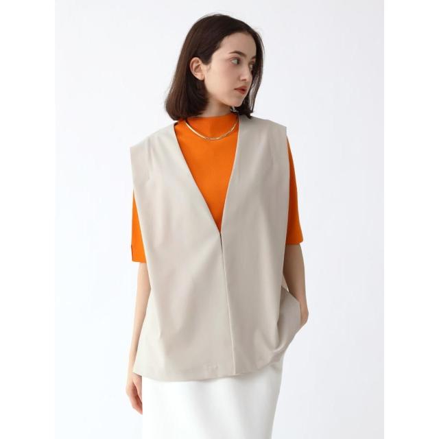 新品未使用アーガ Aga スタンドカラーロングジレ 定価32000円　ヤマダヤ アーガ Aga スタンドカラーロングダウンコート （ブラック