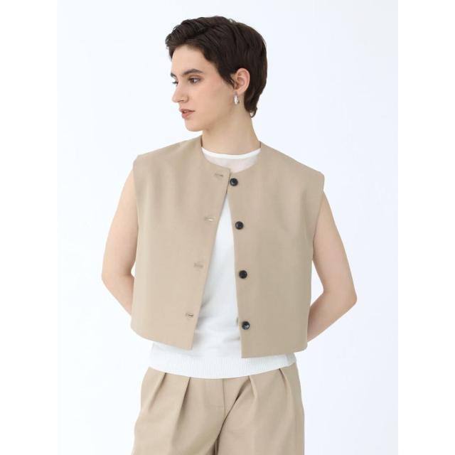 アーガ（Aga）/クロップドノーカラーベスト