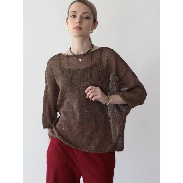 アーガ（Aga）/2WAY甘編みラメニットPO