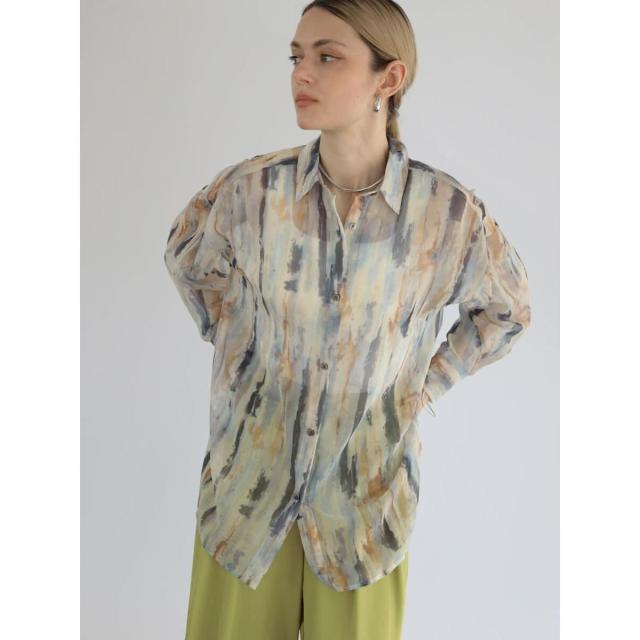 アーガ（Aga）/ニュアンスカラーペイントシアーシャツ