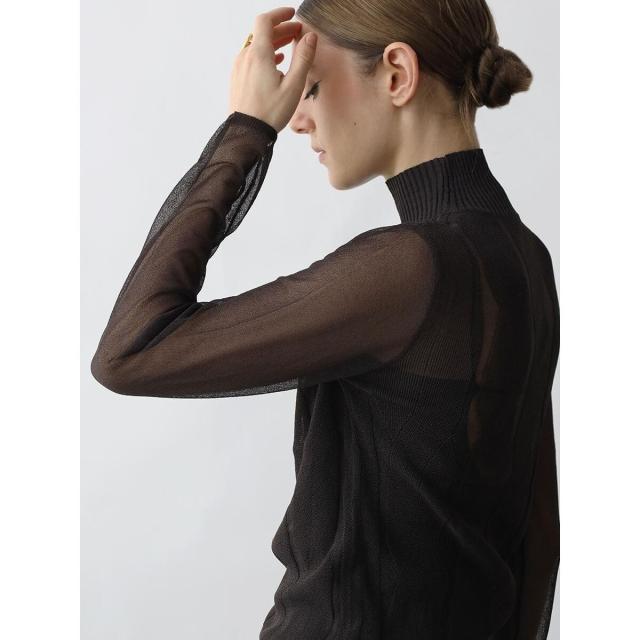 アーガ（Aga）/ジャガードハイネックシアーニット