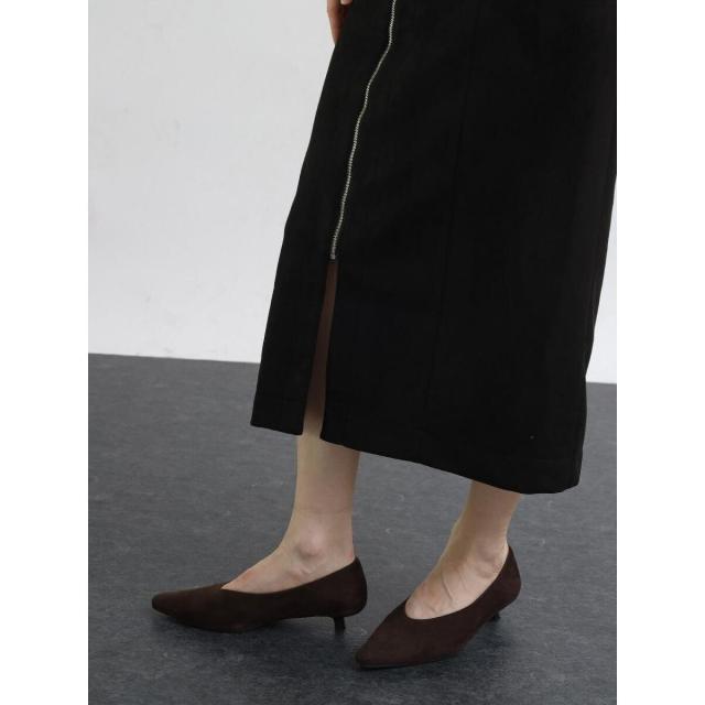 アーガ（Aga）/フロントジップフェイクスエードライクスカート