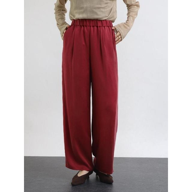 アーガ（Aga）/キュプラレーヨンサテンストレートパンツ