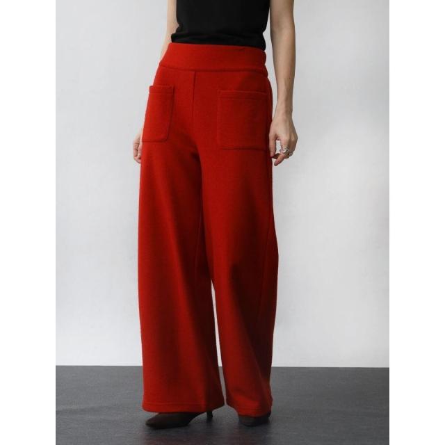 アーガ（Aga）/圧縮ウールジョーゼットワイドパンツ