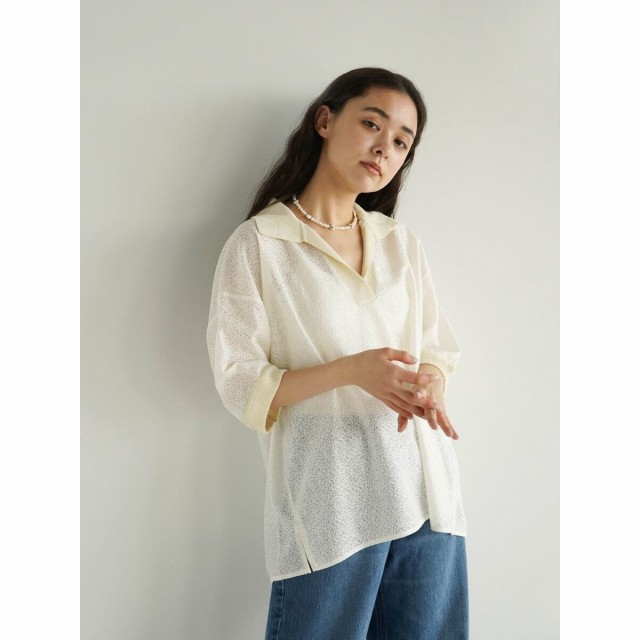 フィーカ（Fika）/Sheer skipper knit polo