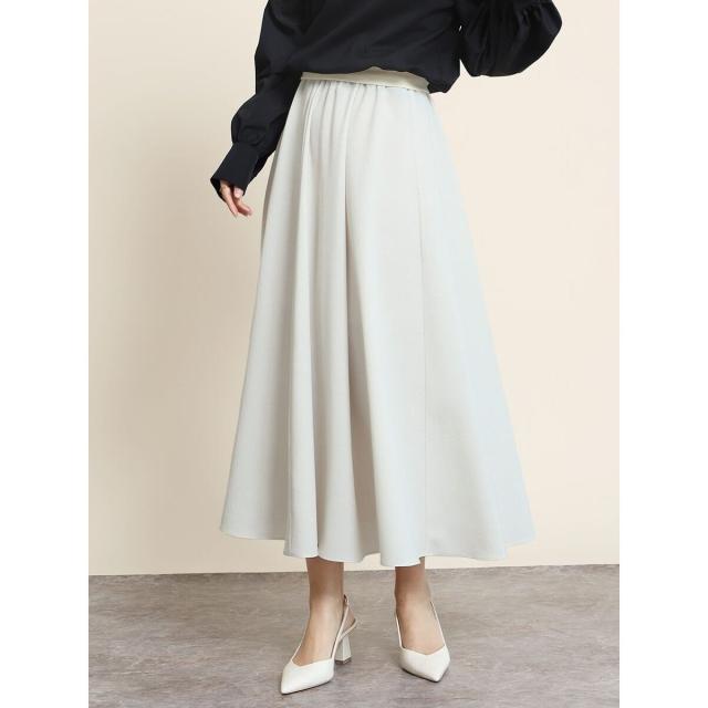 フェンネル（FENNEL）/リネンライクウエストリブフレアスカート