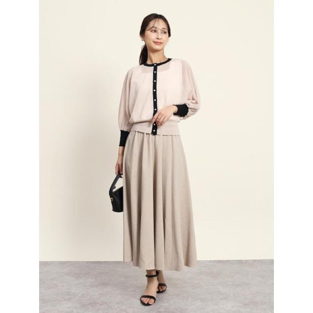 フェンネル（FENNEL）/リネンライクウエストリブフレアスカートの通販