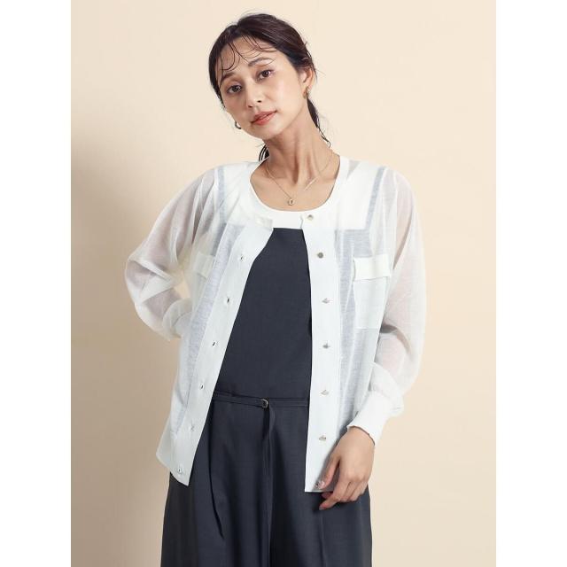 フェンネル（FENNEL）/ダブルポケットシアーカーディガン