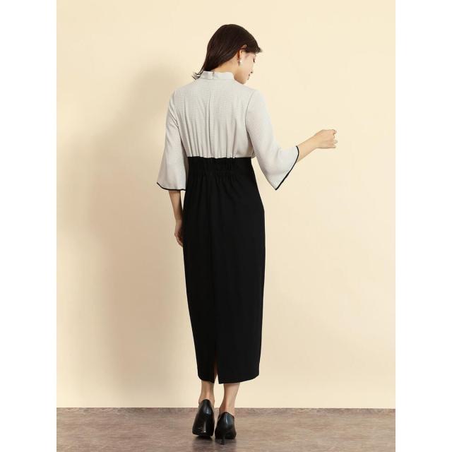 今期タグ付新品　ヤマダヤ　ジャガードスカーフタイワンピース　fennel フェンネル（FENNEL）/ジャガードスカーフタイワンピース