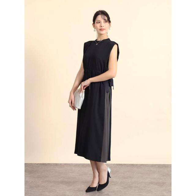 ERISABETTA FRANCHI ドレス 七分袖 ボートネック Vバック