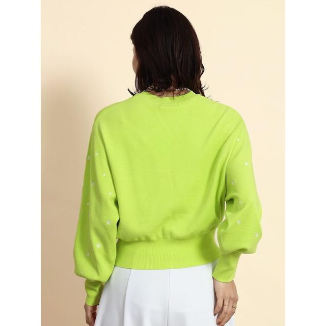 フェンネル（FENNEL）/フラワー刺繍クルーネックニットトップス_5