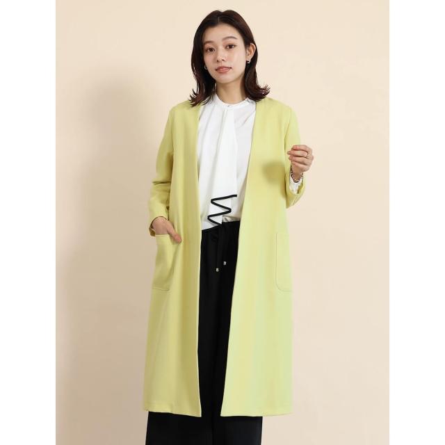 フェンネル（FENNEL）/Vネックノーカラーロングコート