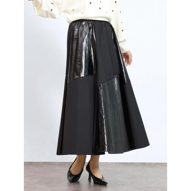 フェンネル（FENNEL）/異素材切り替えフレアスカート