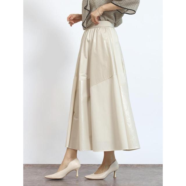 フェンネル（FENNEL）/異素材切り替えフレアスカート