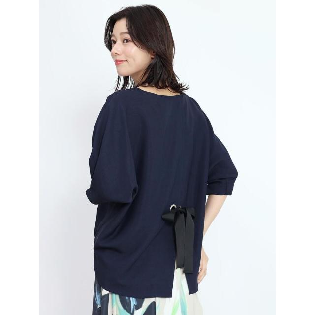 フェンネル（FENNEL）/バックリボンタックスリーブブラウス