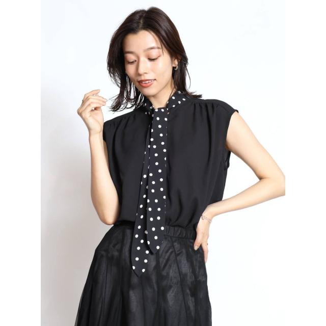 フェンネル（FENNEL）/ドットボウタイブラウス