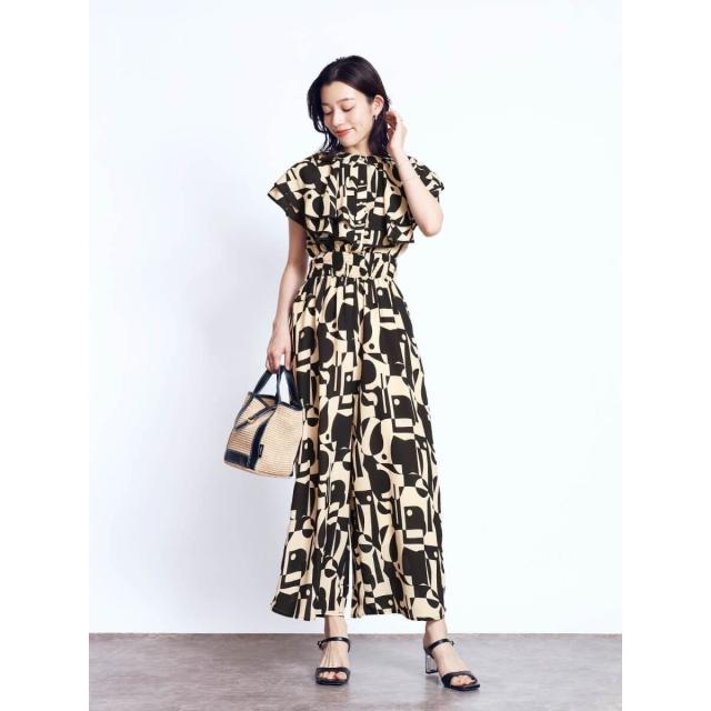 フェンネル（FENNEL）/ジオメトリックフリルオールインワン