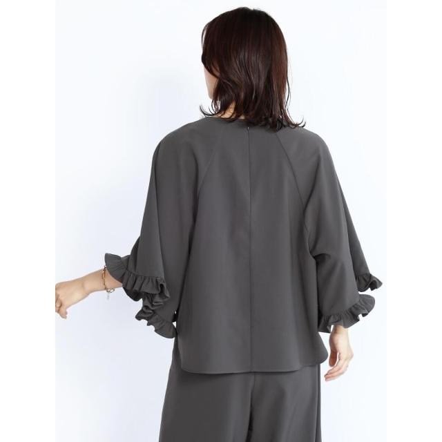 フェンネル（FENNEL）/ストレッチツイルフリル袖ブラウス