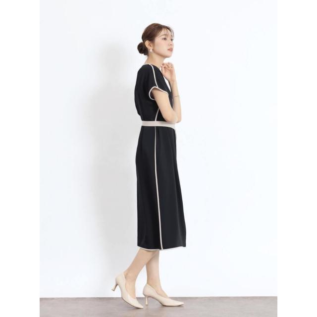 フェンネル（FENNEL）/ベルト付き配色パイピングワンピース