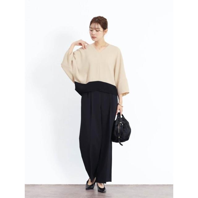 NEW】フェンネル（FENNEL）/ハイウエストセンタープレスワイドパンツ