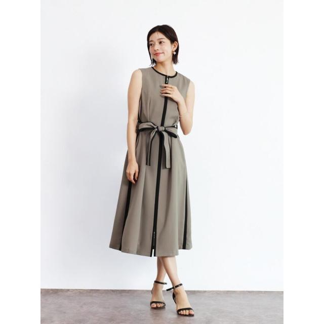 FENNEL ベルト付きロングジレワンピース 黒 楽天市場】ロングジレ