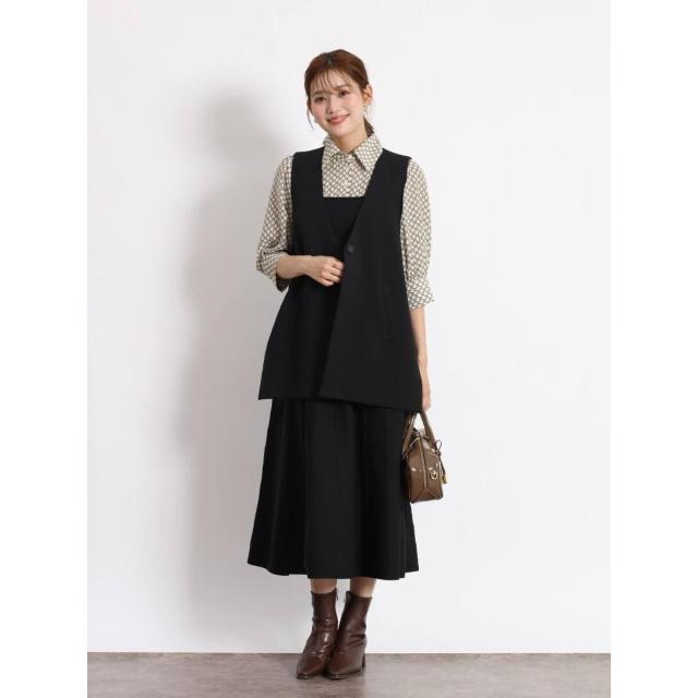 フェンネル（FENNEL）/シャツドッキングニットワンピース_16