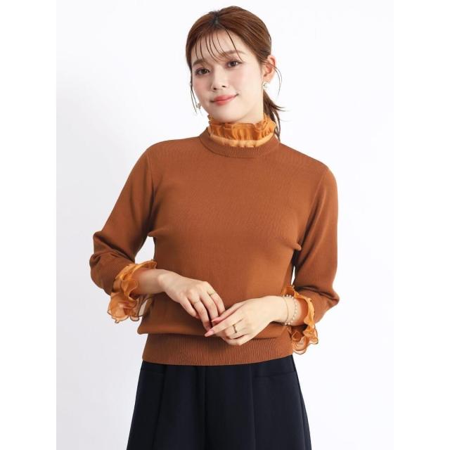 フェンネル（FENNEL）/フリル付きニットトップス