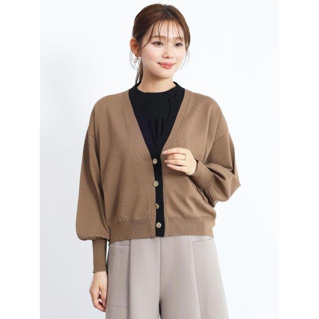 フェンネル（FENNEL）/ジゴスリーブ配色カーディガン