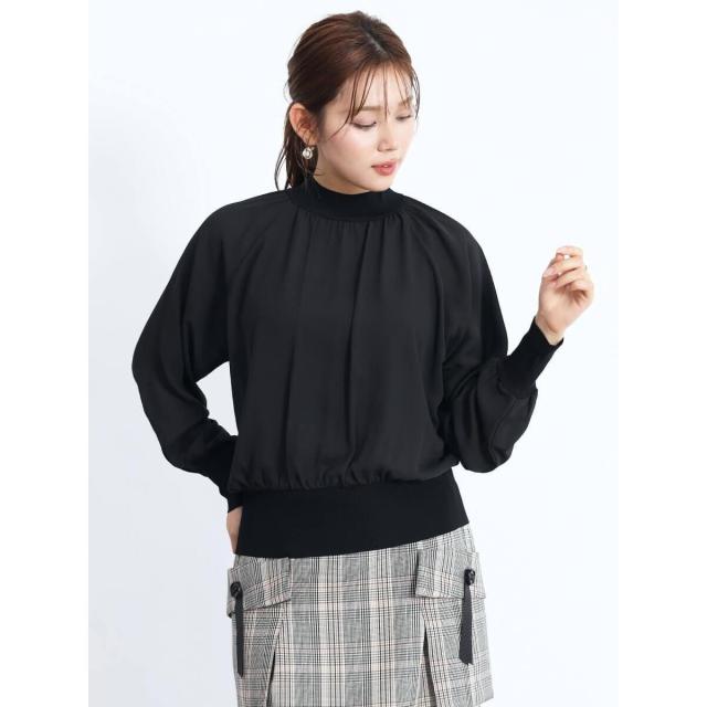 フェンネル（FENNEL）/異素材コンビロングスリーブニットトップス_6