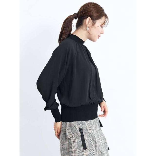 フェンネル（FENNEL）/異素材コンビロングスリーブニットトップス_7