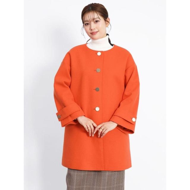 フェンネル（FENNEL）/ゴールドボタンノーカラーコート