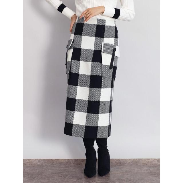 フェンネル（FENNEL）/ブロックチェックタイトスカート