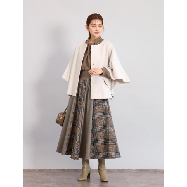 NEW】フェンネル（FENNEL）/グレンチェックフレアスカート
