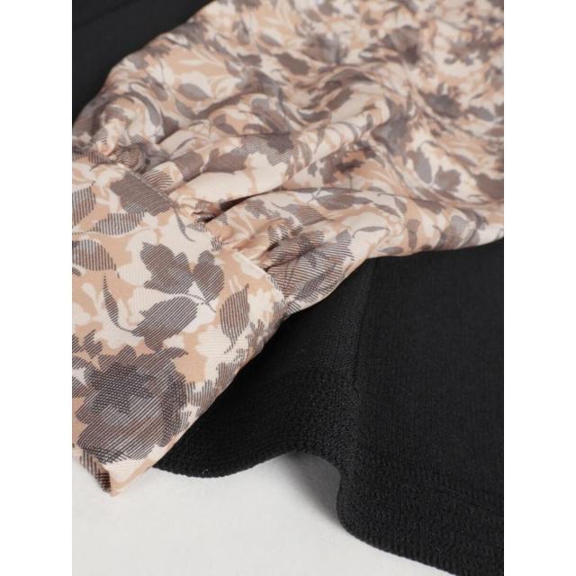 NEW】フェンネル（FENNEL）/花柄ドッキングニットワンピース