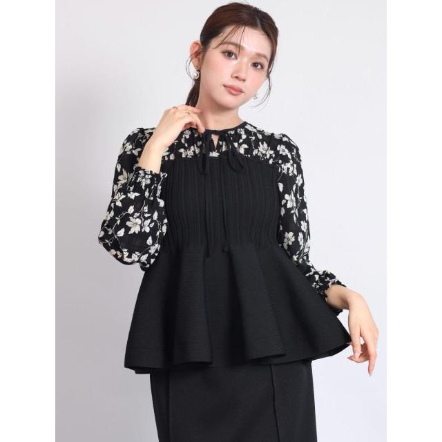 【NEW】フェンネル（FENNEL）/ニットドッキングペプラムブラウス